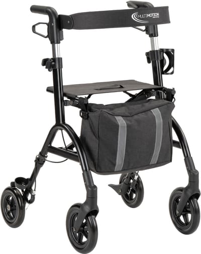 MultiMotion - Urban rollator - Lichtgewicht - Inklapbaar - Zwart
