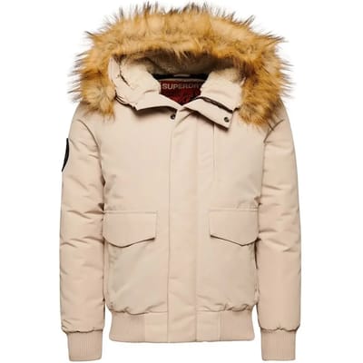 Superdry - Everest pufferbomberjack met capuchon - Heren - Gewatteerde jassen