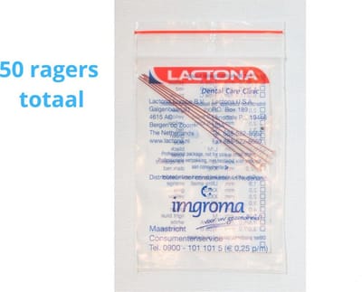 Lactona Interdentaal Ragers - X-Small 31mm - Rood - 10 gripzak x 5 stuks - Voordeelpakket