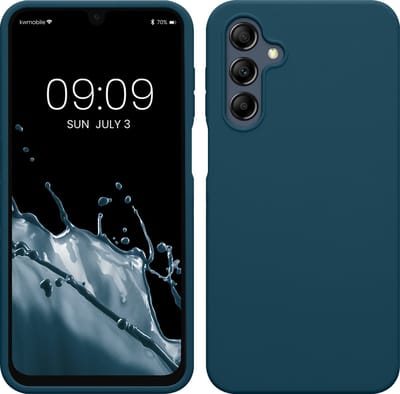 kwmobile telefoonhoesje geschikt voor Samsung Galaxy A16 5G - Hoesje met siliconen coating - Smartphone case in mat petrol