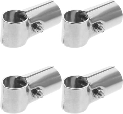 Dailygoods- T-buisverbinder 25 mm - 4 stuks - T-verbinding - verstelbare hekklemmen - schroefmoeren - geschikt voor gaashek en leuningen - Buiskoppeling