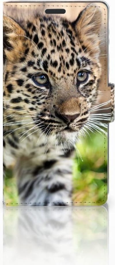 Sony Xperia Z3 Telefoonhoesje met Pasjes Baby Luipaard