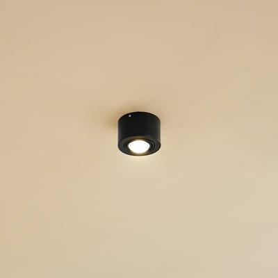 Lindby - plafondlamp - 1licht - IJzer, aluminium - H: 9.4 cm - GX53 - zwart mat
