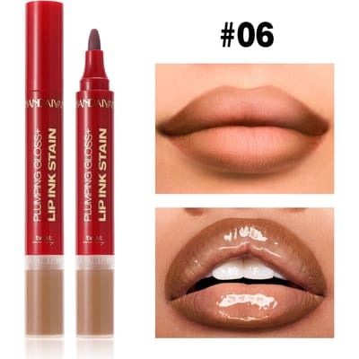2-in-1 Waterverf Lipgloss, Hydraterend, Spiegelachtige Finish, Langdurige Kleur, Creëert Natuurlijke Lipkleur, Geschikt Voor Terug Naar School, Beginners