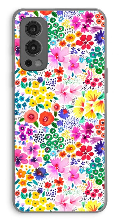 Case Company® - Hoesje geschikt voor OnePlus Nord 2 5G hoesje - Little Flowers - Soft Cover Telefoonhoesje - Bescherming aan alle Kanten en Schermrand