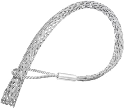 Dailygoods - QUARKZMAN Pannenlap voor het trekken van kabels voor kabels 88-101 mm, lengte 170 cm, gegalvaniseerd staal, enkele handgreep, gladde netafdekking, 1 stuk (zilver)