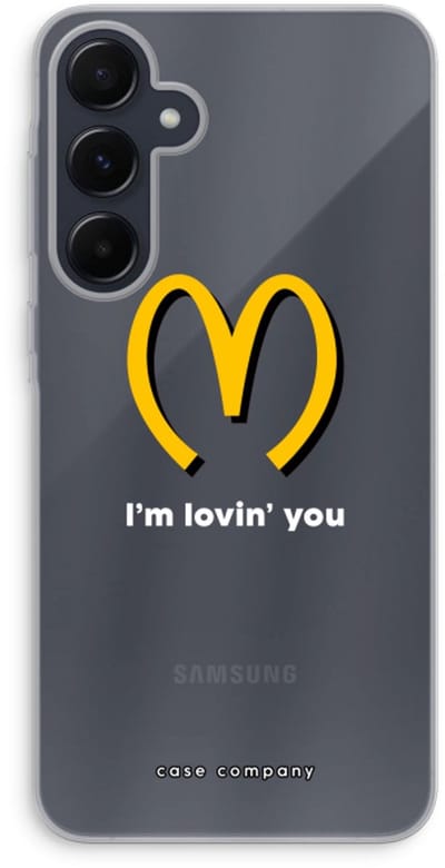 Case Company® - Hoesje geschikt voor Samsung Galaxy A55 hoesje - I'm lovin' you - Soft Cover Telefoonhoesje - Bescherming aan alle Kanten en Schermrand