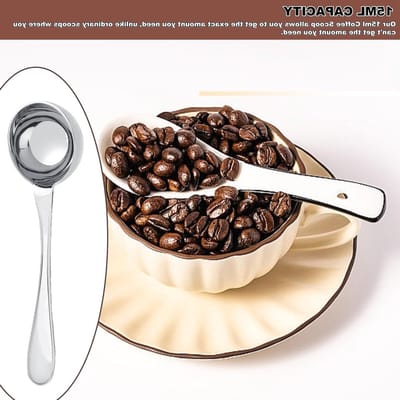 Koffielepel van RVS voor het meten van suiker, thee en koffie - 15ml maatlepel voor koffiebonen en kruiden