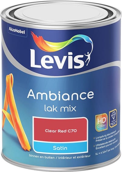 Levis - Ambiance Lak Satin Mix - Clear Red C70 - Mengverf - 1 L