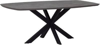 DTP Home Dining table Vito Danish oval 200 PEPPER,76x200x100 cm, mortex