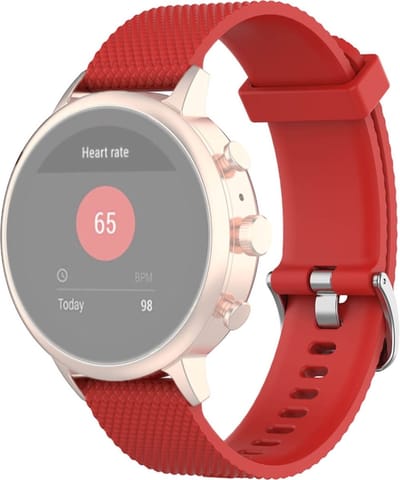 Siliconen bandje - geschikt voor Fossil Gen 5E / Gen 6 / Fossil Female modellen - rood