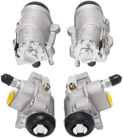 Cosensi- Remcilinders Set van 4 - Voorzijde Remcilinders - Geschikt voor Foreman 450 TRX400FW/TRX450ES/TRX450FE - Roestvrij Staal - OE nummers 45350 HN5 N01, 45370 HN5 N01 - Remdelen