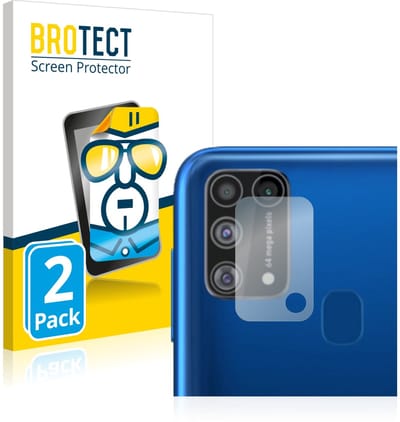 BROTECT - Screenprotector voor Samsung Galaxy M31 (ALLEEN Camera Lens) - Folie Beschermfolie transparant 2 Stuks