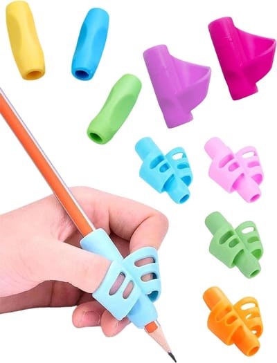 Ergonomische Schrijfhulpmiddelen voor Kinderen - 9 Kleurige Potloodgrepen van Silicoon voor Verbeterde Schrijfvaardigheid en Comfort