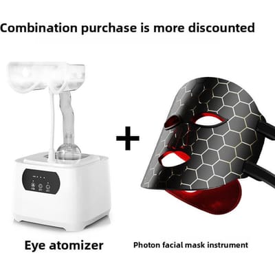 Oogverstuiver Spa Stoom Oogmasker Verlicht Oogvermoeidheid en Hydrateert de Ogen, Warmtecompressie Instrument Droge Ogen Verstuiving Fumigatie Instrument black