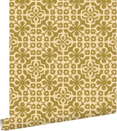 ESTAhome behang verweerde tegels olijfgroen - 50 x 900 cm - 131479