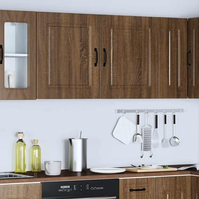 vidaXL - Keukenwandkasten - 2 - st - Kalmar - bewerkt - hout - bruin - eikenkleurig