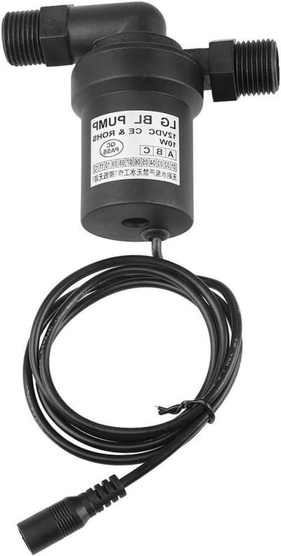 DC Waterpomp - Circulatiepomp - Warmwater Circulatie - Lage Energie - 8L/min - Zwart