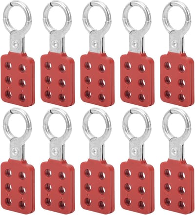 Veiligheidsbeugel met 6 gaten, nylon handvat en aluminium slothaak voor energiebeheer in industrie, chemie en elektriciteit