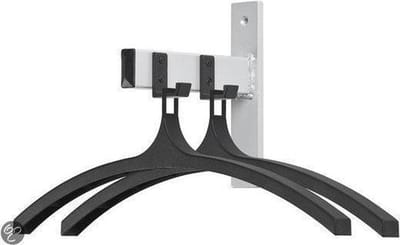 V-Part - Wandgarderobe HIQ 2 hangers - Steel Plastic - zwart, aluminiumgrijs - Kapstok