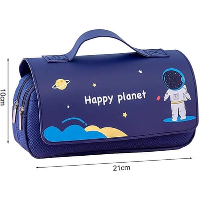 Kawaii Etui Grote Capaciteit Astronaut Potloodetui Pen Box School Kantoorbenodigdheden Briefpapier marineblauwe kleur