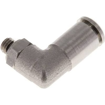 5mm x M 5 90 graden L-verbinding Messing Insteekfitting Buitendraad Draaibaar NBR [2 Stuks]