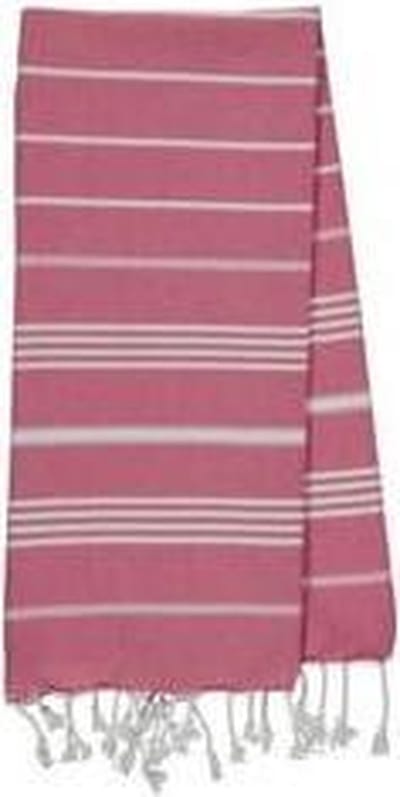 Lalay Kleine Hamamdoek Leyla Fuchsia 100x50cm - fuchsia - 100 - 50 - dunne katoenen handdoek - sneldrogende saunahanddoek (niet geschikt als lendendoek)