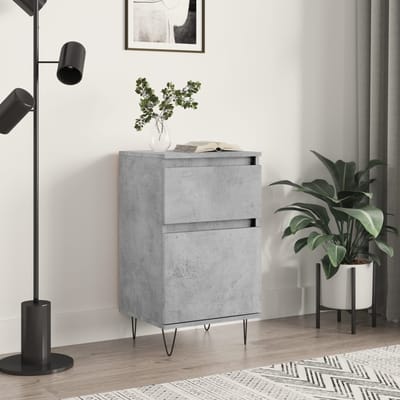 vidaXL - Dressoir - 40x35x70 - cm - bewerkt - hout - betongrijs
