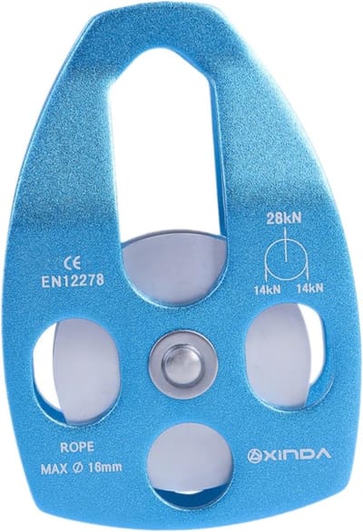 Klimkatrol - Zijkatrol Redding - Zwaar Hefwerk - Aluminium Legering - 10x9x0.1 cm - Blauw