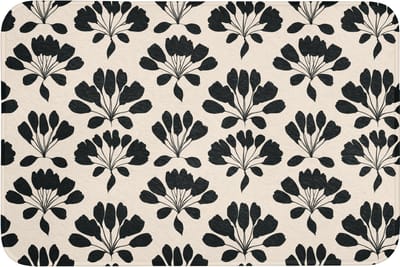 Badmat 90x60 cm - Antislip - Abstract - Patroon - Zwart - Badmatten voor badkamer - Badkamermat - Douchemat - Badkamer mat