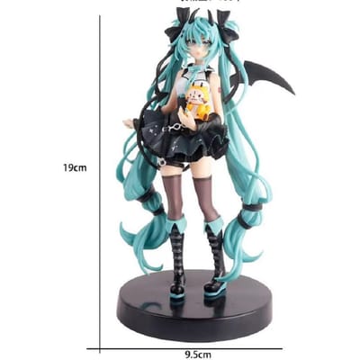 19cm Mode Hatsune Miku Anime Figuur Actiefiguren Kawaii Demon Stijl Serie PVC Collectie Bureau Schattig Model Meisje Speelgoed black