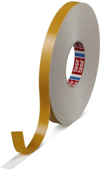 Tesa 4957 - Dubbelzijdige Montage Tape - 25m x 9mm - Witte Polyethyleenschuim