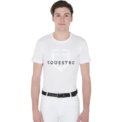 Slim fit T-shirt met logo Equestro