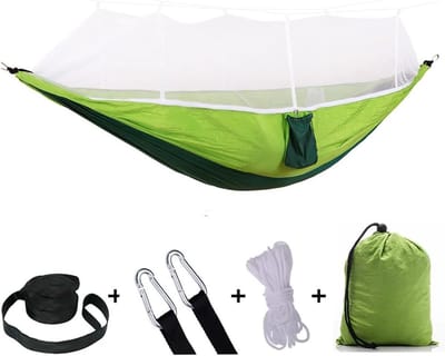 Outdoor Hangmat - Hangmat Tent - Kamperen Trekken - Geïntegreerd Muggennet - 260 x 140 cm - Groen