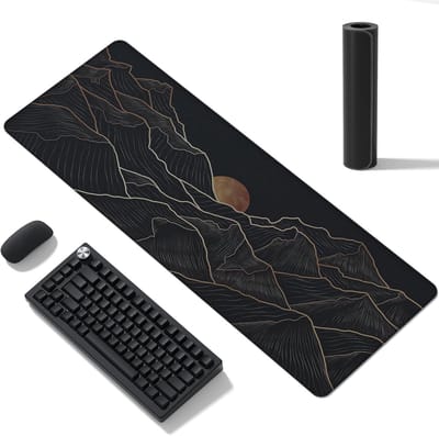 SnelShoppen - Grote Gaming Mouse Pad - Japanse Stijl - Wasbaar Laptop Bureau Pad - 800mm x 300mm x 2mm - Antislip Rubber Onderkant - Voor Thuis en Kan