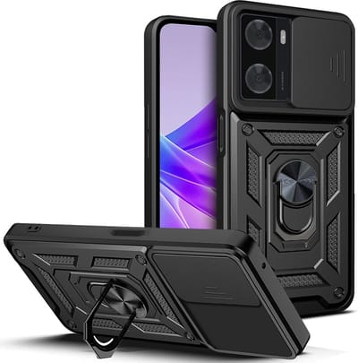 Hoesje geschikt voor Oppo A57 4G/A57s / OnePlus Nord N20 SE - Techsuit Camshield Back Cover - Zwart
