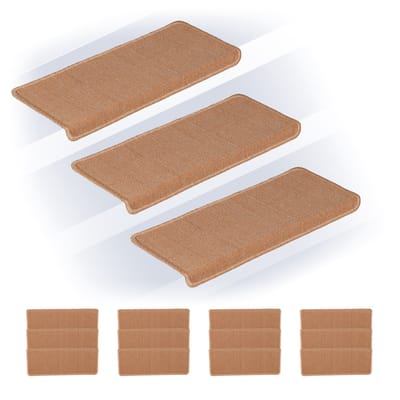 trapmatten 15 stuks - zelfklevend - 65 x 24 cm - rechthoekig - beige