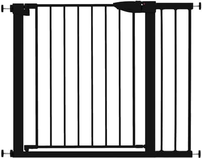 Traphekje Zonder Boren – 76 t/m 82 cm - incl. extensie 97 t/m 103 cm – Veiligheidshekje – Klembevestiging - Kinderhekje - Hondenhek - Zwart
