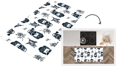 Keukenloper - Loper keuken - Patronen - Schedel - Rozen - Piraten - 120x60 cm - Keukenloper vinyl