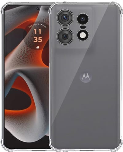 Geschikt voor Motorola Edge 50 Pro Telefoonhoesje Transparant met Stootrand - Clear Case Shockproof TPU Siliconen Back Cover Case Doorzichtig - Smartphonica geschikt voor Motorola Edge 50 Pro