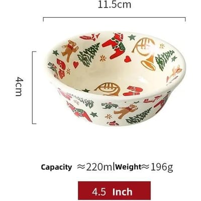 Kerst Keramisch Servies Kerstman Mok Cartoon Bord Kom Waterbeker Thuis Ontbijt Dessertkommen en Borden Kerstcadeaus beige