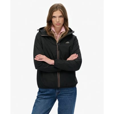 Superdry Essential Tri Windbreaker Jas Black Grootte: 36