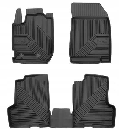 Frogum - No.77 - Automatten 3D - Geschikt voor DACIA Duster II Facelift vanaf 2021 - 4-delig - TPE Rubber - Zwart