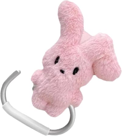 Kinderwagen Haken - Wandelwagen Hanger - Tassen Dragen - Cartoon Konijn Design - 15 x 10 cm - Roze