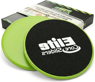 Core Sliders - Glijpads Krachttraining - Core Versterken - Dubbelzijdig Bruikbaar - 18.21 x 18.21 cm - Groen