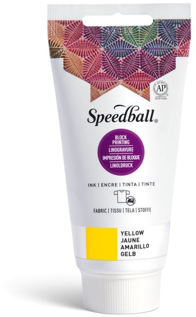 Fabric block printing ink yellow - Speedball