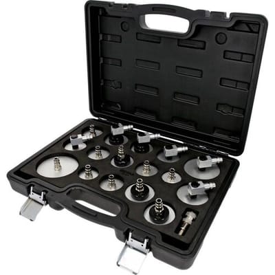 KS Tools 160.0815 Universele ontluchtingsnippel-adapterset voor remontluchting, 17-delig