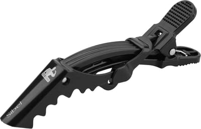 Strong Verdeelclips Zwart Met Gelede Bek 6St Xl 9Cm Sibel