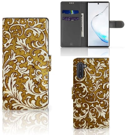 Wallet Case Samsung Galaxy Note 10 Barok Goud