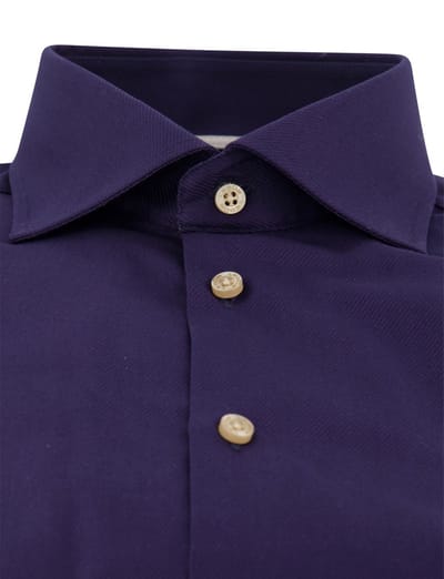 Ledub overhemd donkerblauw modern fit katoen